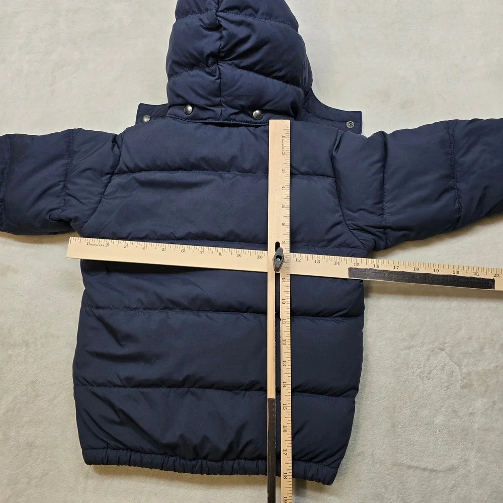 Polo Ralph Lauren‎ Puffer Jacket Kids Size 4T Navy Blue Hooded Red Pony